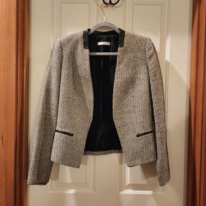 Black and white blazer